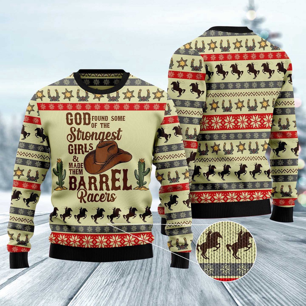 Rodeo Girl Ugly Christmas Sweater, Christmas Sweater, Ugly Sweater, Funny Xmas Sweaters