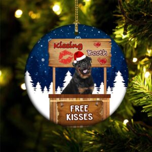 Rottweiler2 Kissing Booth Christmas Ornament, Christmas Ornament,…