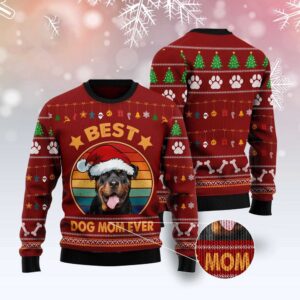 Rottweiler Best Dog Mom Ever Ugly Christmas…