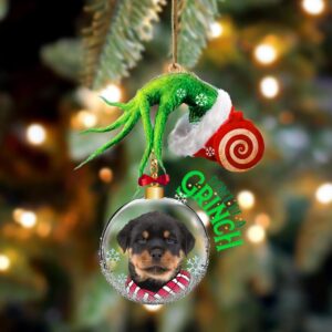 Rottweiler Don’t Be A Grinch Christmas Ornament,…