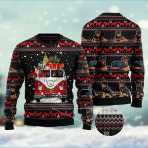 Rottweiler I Love Xmas Ugly Christmas Sweater,…
