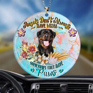 Rottweiler Sometimes They Have Paws Ornament, Christmas…