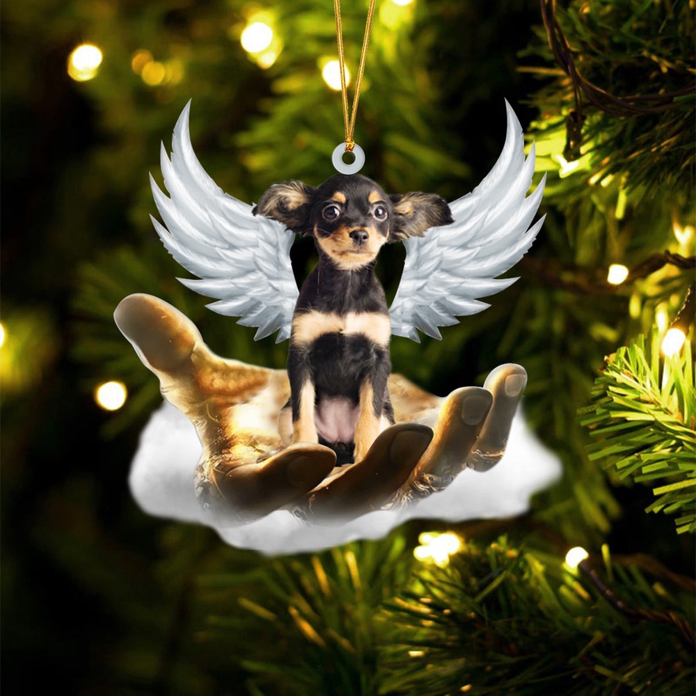 Russkiy Toy On The Hands Of Jesus Ornament, Christmas Ornament, Dog Ornament, Xmas Dog Ornaments Russkiy Toy On The Hands Of Jesus Ornament, Christmas Ornament, Dog Ornament, Xmas Dog Ornaments