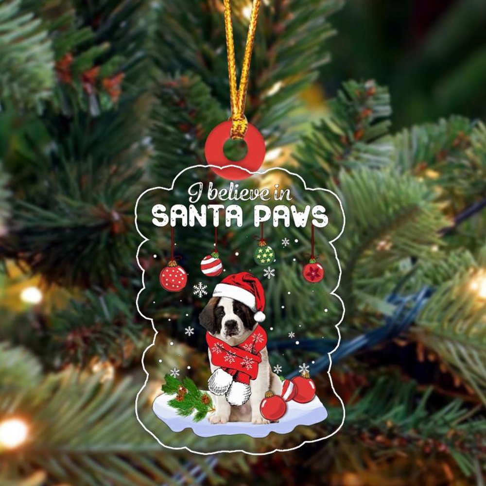 Saint Bernard Christmas Ornament, Christmas Ornament, Dog Ornament, Xmas Dog Ornaments