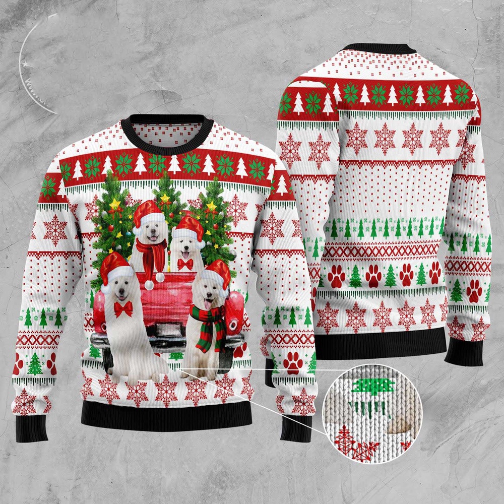 Samoyed Red Truck Ugly Christmas Sweater, Christmas Sweater, Ugly Sweater, Funny Xmas Sweaters Samoyed Red Truck Ugly Christmas Sweater, Christmas Sweater, Ugly Sweater, Funny Xmas Sweaters