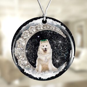 Samoyed With Crown Diamond Ornament, Christmas Ornament,…