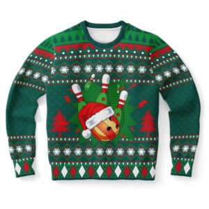 Santa Bowling Ugly Christmas Sweater, Christmas Sweater,…