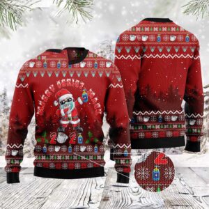 Santa Christmas Santa Dabbing Ugly Christmas Sweater,…
