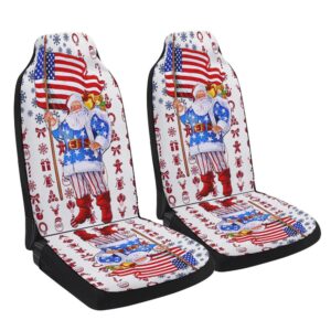 Santa Claus Christmas American flag Seat Cover…