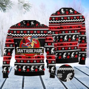 Santassic Park Ugly Christmas Sweater, Christmas Sweater,…