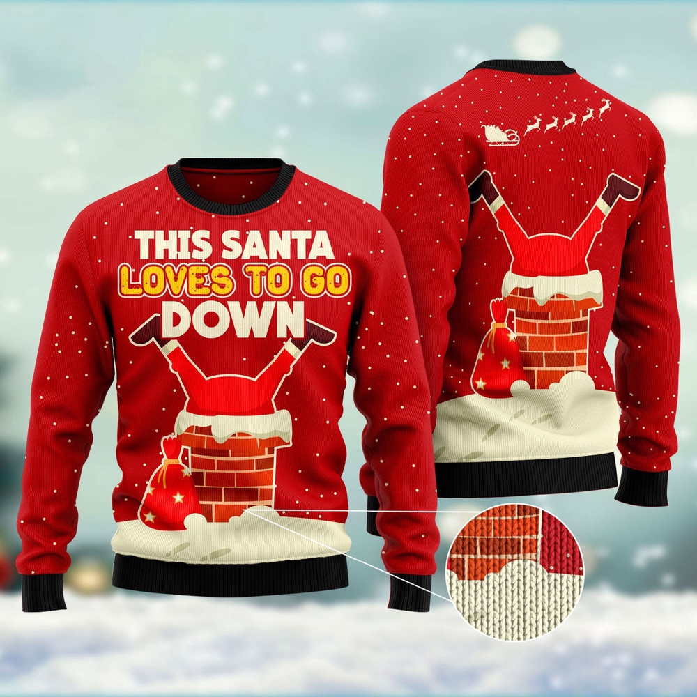 Satan Claus Ugly Christmas Sweater, Christmas Sweater, Ugly Sweater, Funny Xmas Sweaters