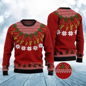 Saxophone Pattern Ugly Christmas Sweater, Christmas Sweater,…
