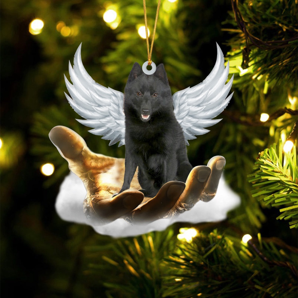 Schipperke On The Hands Of Jesus Ornament, Christmas Ornament, Dog Ornament, Xmas Dog Ornaments Schipperke On The Hands Of Jesus Ornament, Christmas Ornament, Dog Ornament, Xmas Dog Ornaments