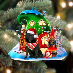 Schipperke With Rudolph’s House Christmas Ornament, Christmas…