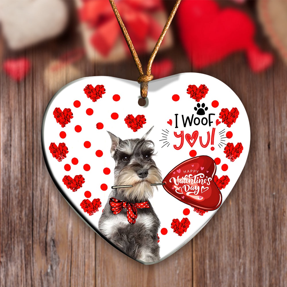 Schnauzer Happy Valentine’s Day Ornament, Christmas Ornament, Dog Ornament, Xmas Dog Ornaments Schnauzer Happy Valentine’s Day Ornament, Christmas Ornament, Dog Ornament, Xmas Dog Ornaments