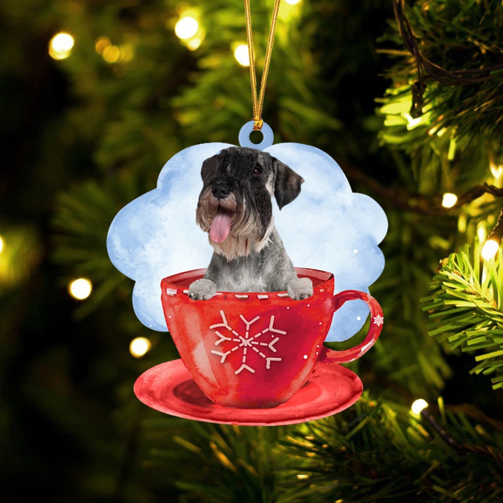 Schnauzer On The Cup Christmas Ornament, Christmas Ornament, Dog Ornament, Xmas Dog Ornaments Schnauzer On The Cup Christmas Ornament, Christmas Ornament, Dog Ornament, Xmas Dog Ornaments