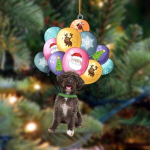 Schnoodle With Balloons Christmas Ornament, Christmas Ornament,…