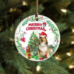 Scotch-Collie Tree Merry Christmas Ornament, Christmas Ornament,…