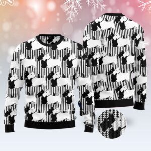 Scottish Terrier Black And White Ugly Christmas…