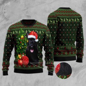 Scottish Terrier Cute Christmas Ugly Christmas Sweater,…