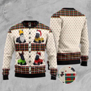 Scottish Terriers Xmas Ugly Christmas Sweater, Christmas…