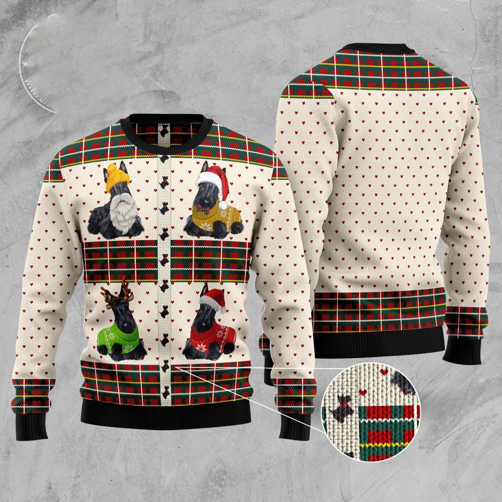 Scottish Terriers Xmas Ugly Christmas Sweater, Christmas Sweater, Ugly Sweater, Funny Xmas Sweaters Scottish Terriers Xmas Ugly Christmas Sweater, Christmas Sweater, Ugly Sweater, Funny Xmas Sweaters