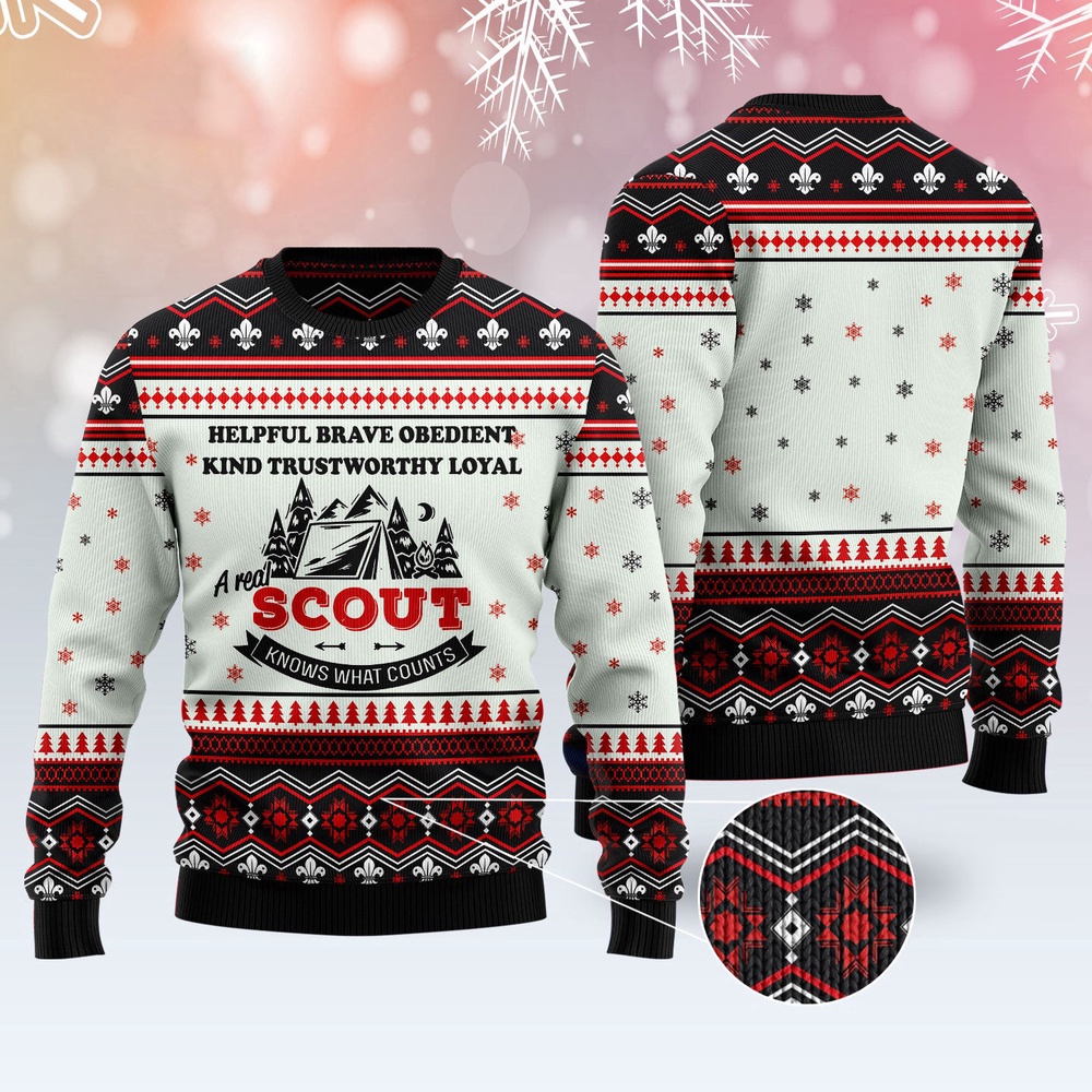 Scout Knows What Counts Ugly Christmas Sweater, Christmas Sweater, Ugly Sweater, Funny Xmas Sweaters Scout Knows What Counts Ugly Christmas Sweater, Christmas Sweater, Ugly Sweater, Funny Xmas Sweaters