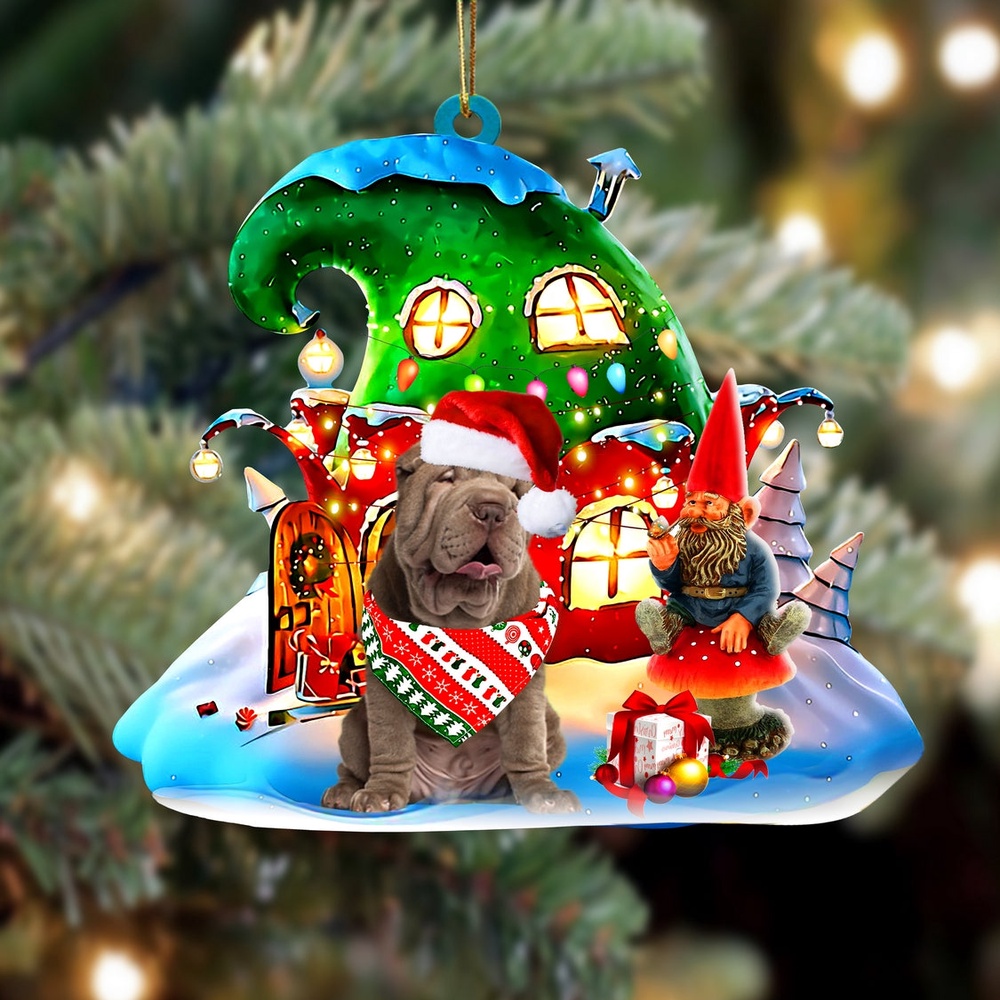 Shar Pei With Rudolph’s House Christmas Ornament, Christmas Ornament, Dog Ornament, Xmas Dog Ornaments Shar Pei With Rudolph’s House Christmas Ornament, Christmas Ornament, Dog Ornament, Xmas Dog Ornaments