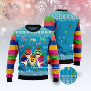 Shark Doo Doo Doo Ugly Christmas Sweater,…