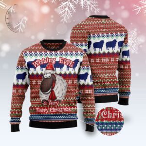 Sheep Wishing Ewe Ugly Christmas Sweater, Christmas…