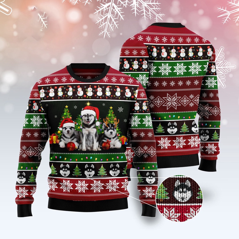 Siberian Husky Group Beauty Ugly Christmas Sweater, Dog Ugly Christmas Sweater, Ugly Dog Sweaters Siberian Husky Group Beauty Ugly Christmas Sweater, Dog Ugly Christmas Sweater, Ugly Dog Sweaters
