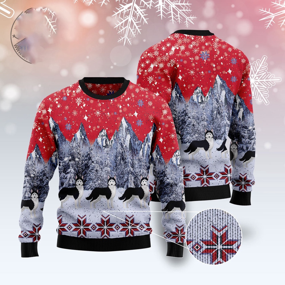 Siberian Husky Snow Ugly Christmas Sweater, Dog Ugly Christmas Sweater, Ugly Dog Sweaters Siberian Husky Snow Ugly Christmas Sweater, Dog Ugly Christmas Sweater, Ugly Dog Sweaters