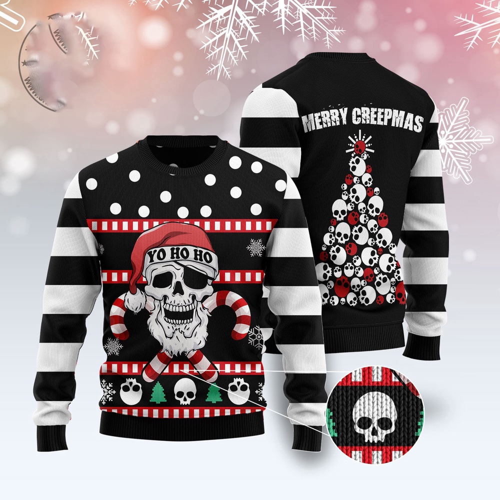 Skull Creepmas Ugly Christmas Sweater, Christmas Sweater, Ugly Sweater, Funny Xmas Sweaters Skull Creepmas Ugly Christmas Sweater, Christmas Sweater, Ugly Sweater, Funny Xmas Sweaters