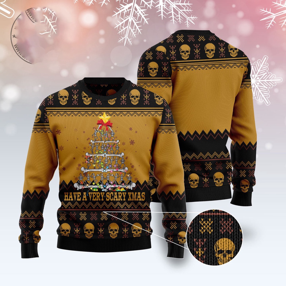Skull Very Scary Xmas Ugly Christmas Sweater, Christmas Sweater, Ugly Sweater, Funny Xmas Sweaters Skull Very Scary Xmas Ugly Christmas Sweater, Christmas Sweater, Ugly Sweater, Funny Xmas Sweaters