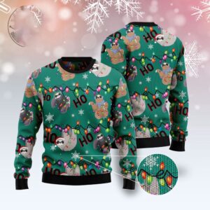 Sloth Hohoho Ugly Christmas Sweater, Christmas Sweater,…