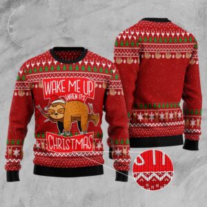 Sloth It’S Christmas Ugly Christmas Sweater, Christmas…