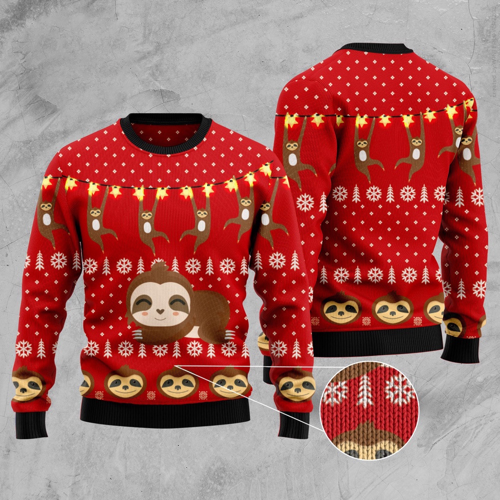 Sloth Lover Ugly Christmas Sweater, Christmas Sweater, Ugly Sweater, Funny Xmas Sweaters Sloth Lover Ugly Christmas Sweater, Christmas Sweater, Ugly Sweater, Funny Xmas Sweaters