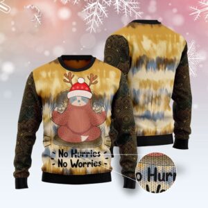 Sloth Mandala Ugly Christmas Sweater, Christmas Sweater,…