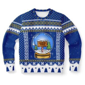 Snow Globe North Pole Ugly Christmas Sweater,…