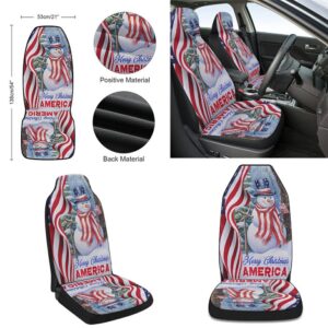 Snowman Merry Christmas American flag Seat Cover Cars Christmas Car Seat Cover Car Seat Cover 2 awdc87.jpg