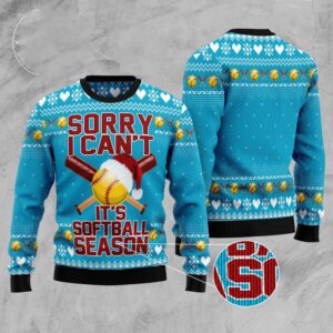 Soft Ball Season Ugly Christmas Sweater, Christmas…
