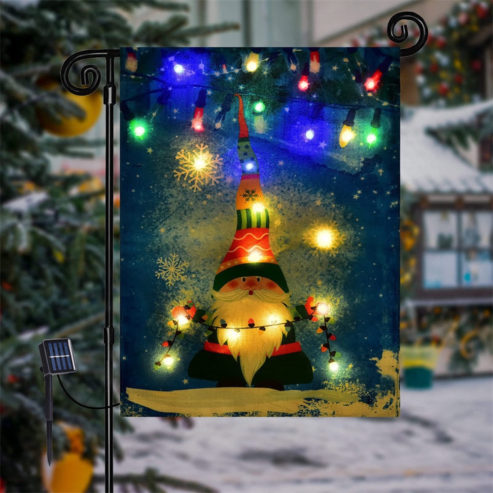 Solar Lighted Cute Elf Winter Christmas Garden FlagXmas, Garden Flags, Outdoor Xmas Flags, Christmas Flag Outdoor Solar Lighted Cute Elf Winter Christmas Garden FlagXmas, Garden Flags, Outdoor Xmas Flags, Christmas Flag Outdoor