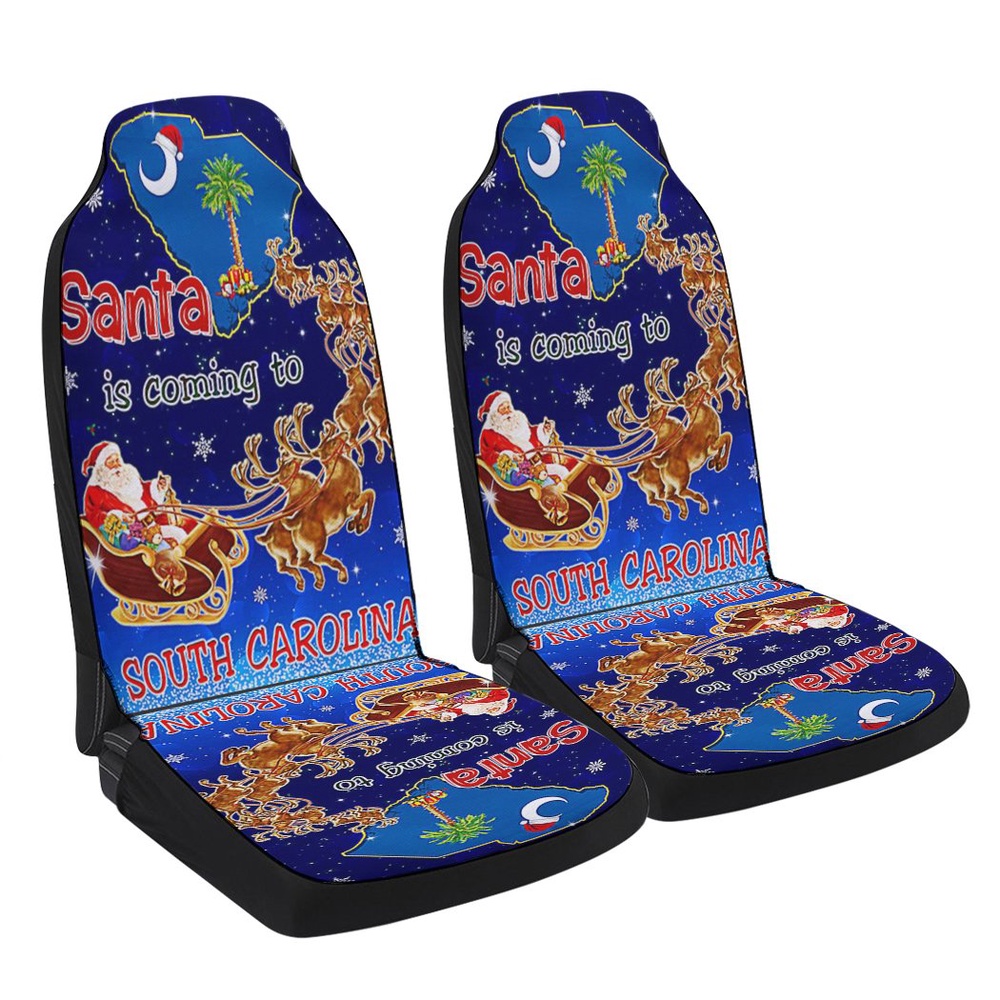 South Carolina Christmas Santa Is Coming To South Carolina Seat Cover Cars, Christmas Car Seat Cover, Car Seat Cover South Carolina Christmas Santa Is Coming To South Carolina Seat Cover Cars, Christmas Car Seat Cover, Car Seat Cover