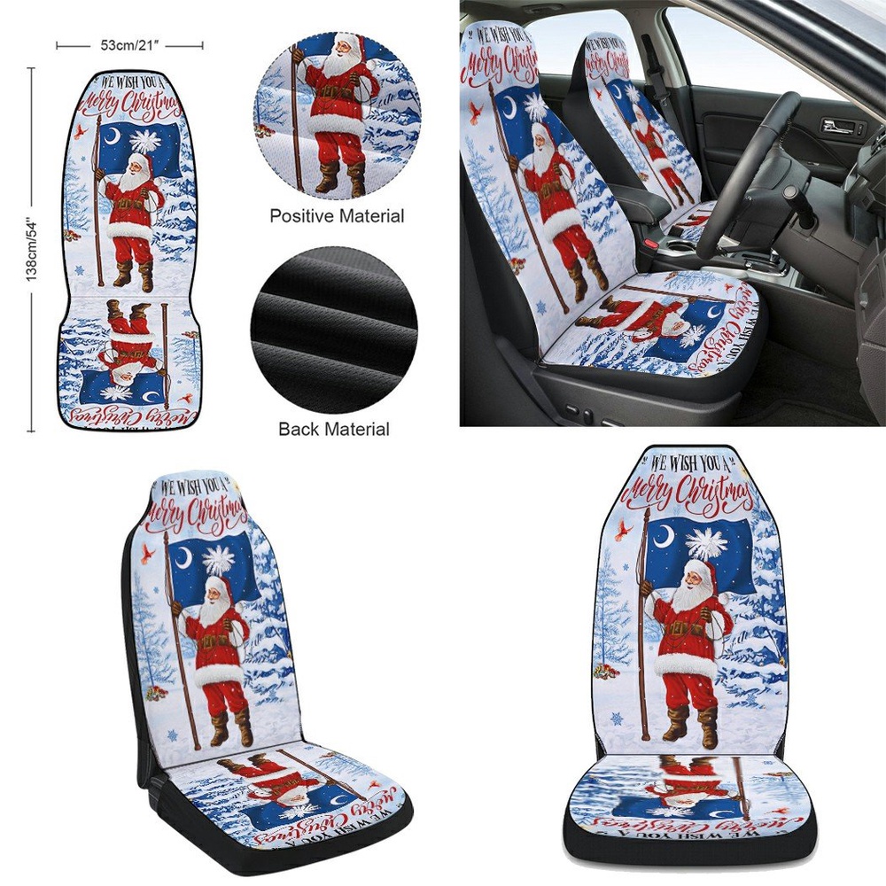 South Carolina Christmas We Wish You A Merry Christmas Santa Claus Seat Cover Cars, Christmas Car Seat Cover, Car Seat Cover South Carolina Christmas We Wish You A Merry Christmas Santa Claus Seat Cover Cars, Christmas Car Seat Cover, Car Seat Cover