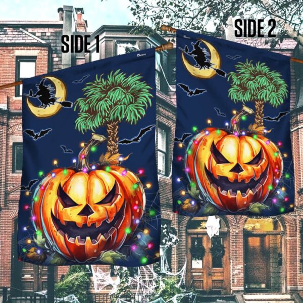 South Carolina Halloween Witch Pumpkin Fall Flag, Halloween Flag, Halloween Garden Flags, Halloween House Flags