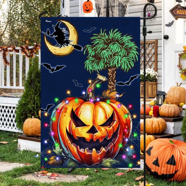 South Carolina Halloween Witch Pumpkin Fall Flag, Halloween Flag, Halloween Garden Flags, Halloween House Flags