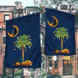 South Carolina Halloween Witchcraft Flag Pumpkins Palm Tree Halloween Flag Halloween Garden Flags Halloween House Flags 2 bxzlsg.jpg