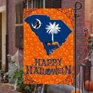 South Carolina with Palm Tree and Witch Flying Halloween Flag Halloween Flag Halloween Garden Flags Halloween House Flags 1 mioffl.jpg