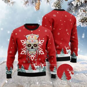 Sugar Skull Nurse Ugly Christmas Sweater, Christmas…
