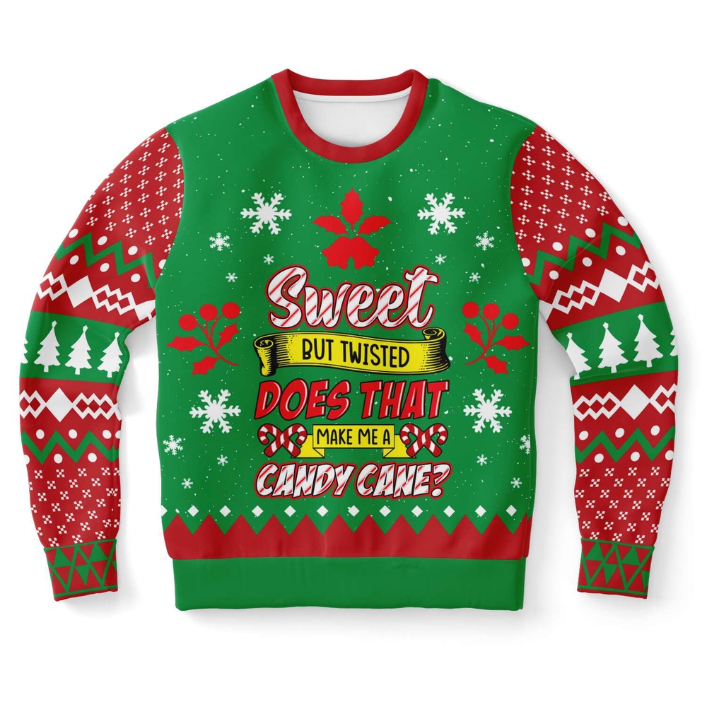 Sweet But Twisted, Does That Make Me a Candy Cane Ugly Christmas Sweater, Christmas Sweater, Ugly Sweater, Funny Xmas Sweaters Sweet But Twisted, Does That Make Me a Candy Cane Ugly Christmas Sweater, Christmas Sweater, Ugly Sweater, Funny Xmas Sweaters